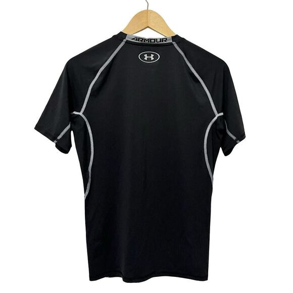 Under Armour HeatGear Compression T-Shirt Size M Black Athletic Gym Men's - Picture 2 of 6